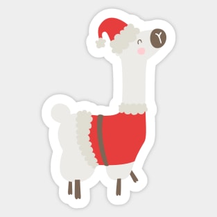 Christmas llama Sticker